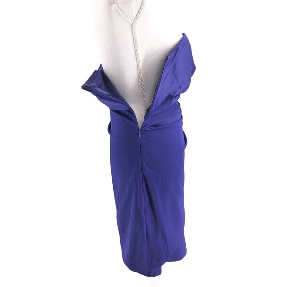 Onyx Nite NEW Womens Size 4 Strapless Purple Satin Ruched Mini Dress Event Dress - Picture 3 of 9